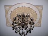 Painted Ceiling Fixture, Painted Ceiling Rose, Gold Leaf, Gilding, Flouncing, Flounced Paint Finish, Creative Colours Perth