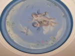 Hand Painted Ceiling Dome Perth, Painted Angel Dome, Painted Cherub Dome, Creative Colours Dome