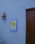Lime Wash Perth, Exterior Lime Wash, Copper Door, Copper Lamp, Blue Lime Wash Paint
