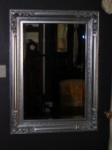 Silver Leaf Mirror with Back & Gold Highlights